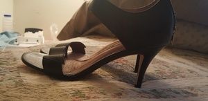 helled sandals, black